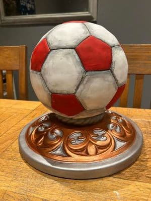 Football on Plinth Painted ( collected price )