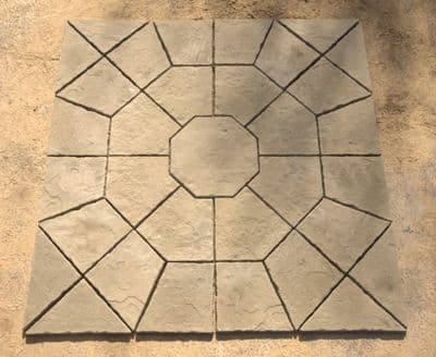 OCTAGONAL YORKMINSTER ANTIQUE GREEN/GREY