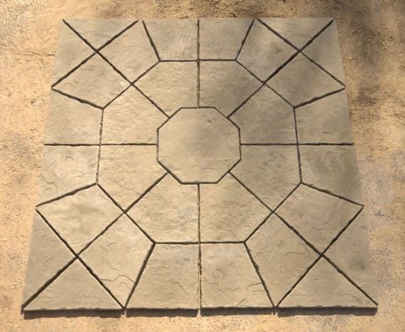 OCTAGONAL YORKMINSTER ANTIQUE GREEN/GREY