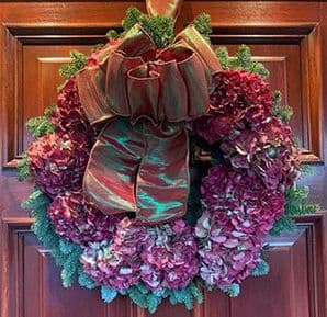 Natural Dried Hydrangea Wreath