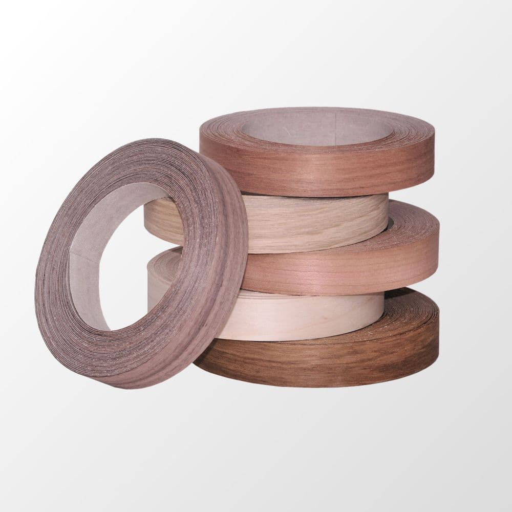 22mm pre glued veneer edging tape Oak, Cherry, Walnut, Teak, Maple