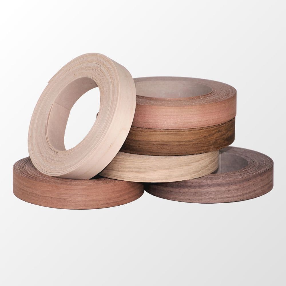 22mm pre glued veneer edging tape Oak, Cherry, Walnut, Teak, Maple