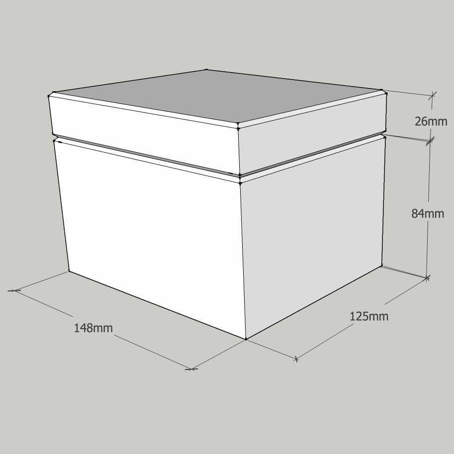 Plain wooden box 14 8 x 12 5 x 10 5 cm