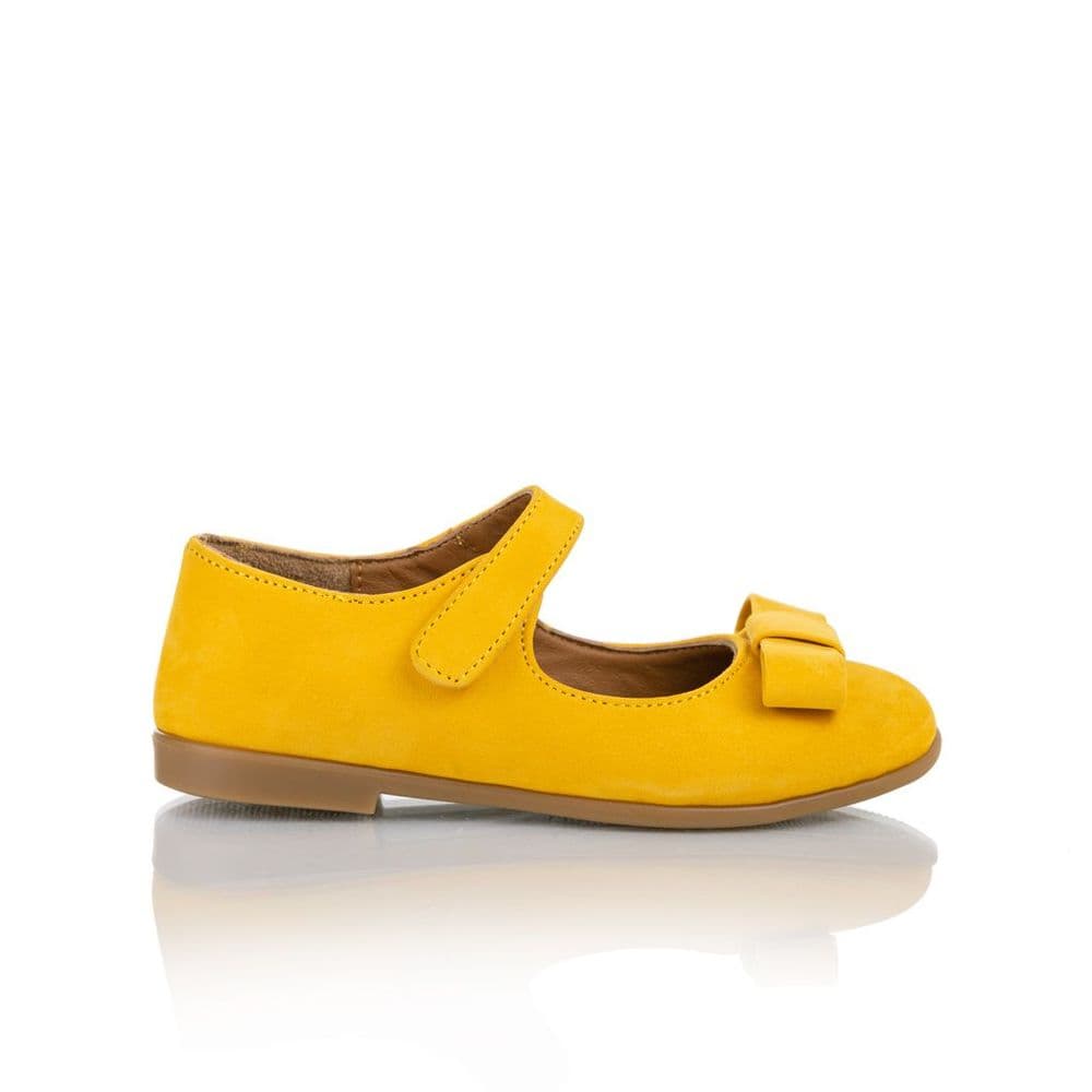 Yellow Mary Janes for Girls, Leather Mary Jane Shoes for Babies