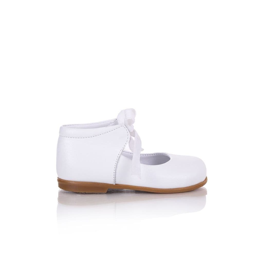White Leather Mary Janes for Kids, Babies, Toddlers and Girls Genuine