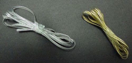Garter Elastic, gold or silver