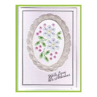 Lace Edged Card - Springtime