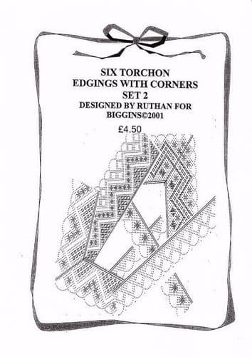 Six Torchon Edgings with Corners