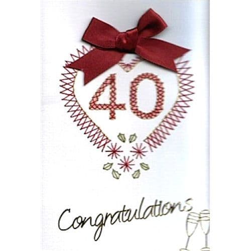 Wedding Anniversary Card - Ruby