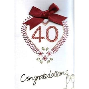 Wedding Anniversary Card - Ruby