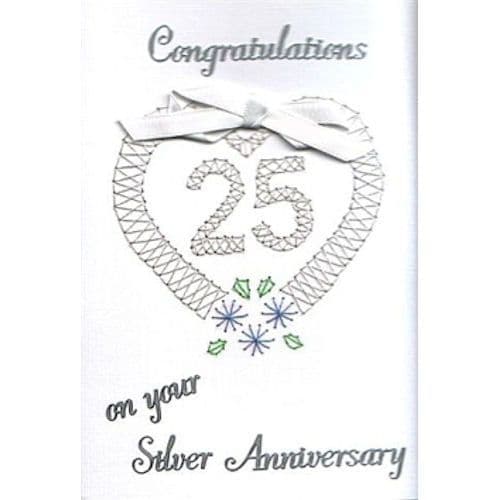 Wedding Anniversary Card - Silver
