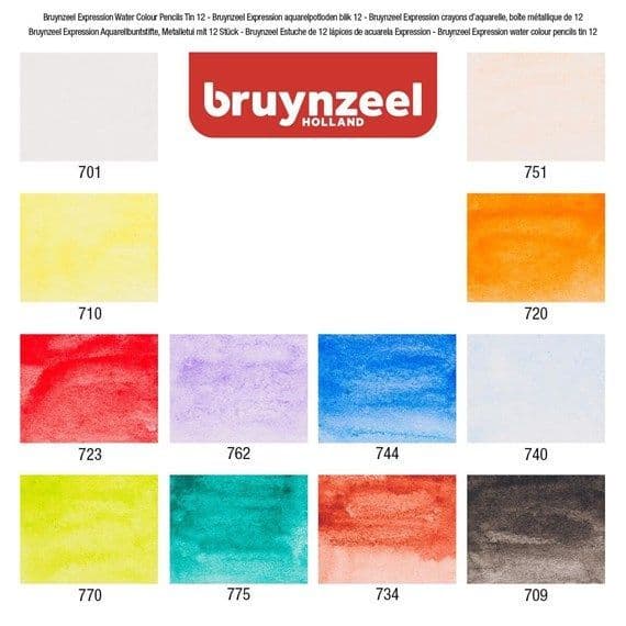 Bruynzeel Expression Series Watercolour Pencils Set 12