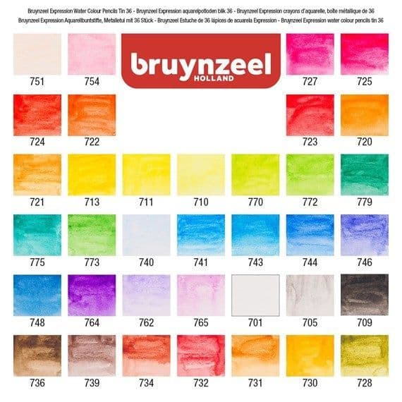 Bruynzeel Expression Series Watercolour Pencils Set 36