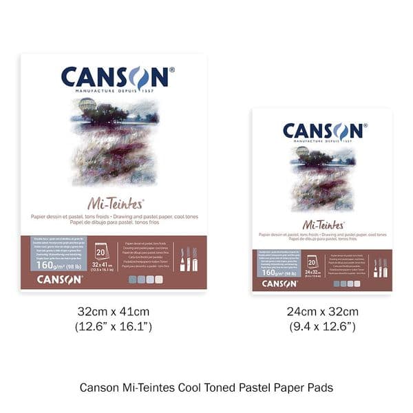Canson Mi-Teintes Pastel Paper Pads Cool Shades