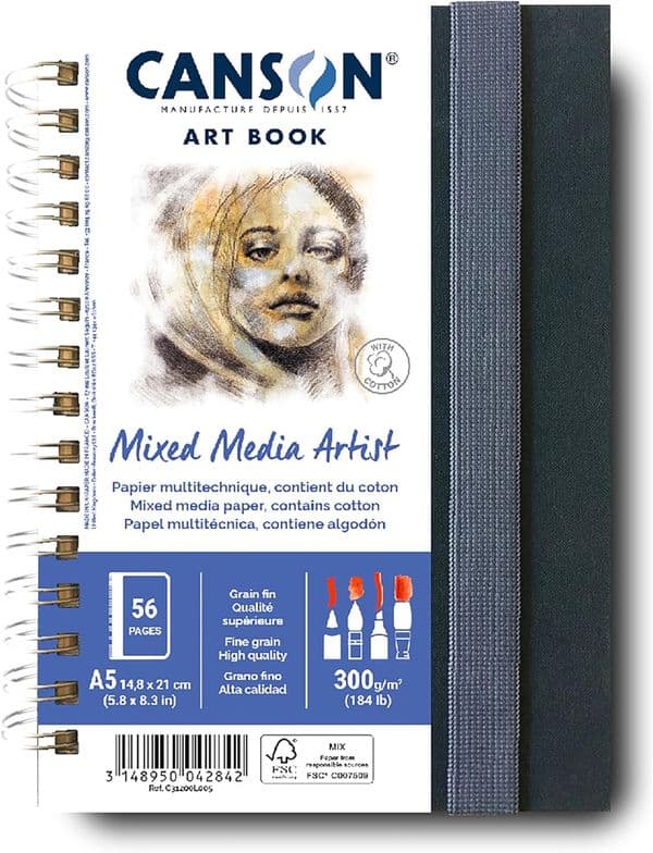 Canson Spiral Mixed Media Portrait Artbooks