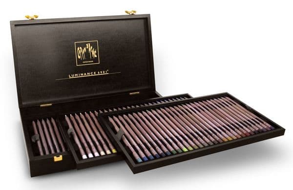 Caran D'Ache Luminance Pencil Wooden Box Set of 80