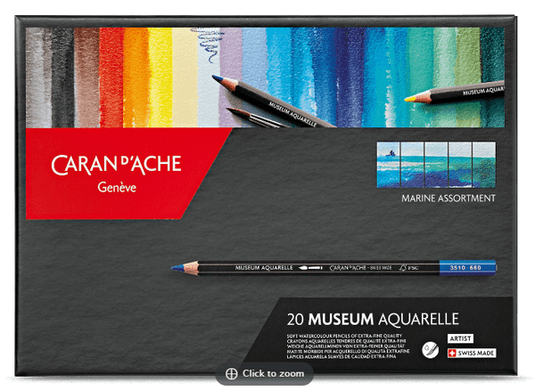 Caran D'Ache Museum Aquarelle Marine Pencil Set of 20