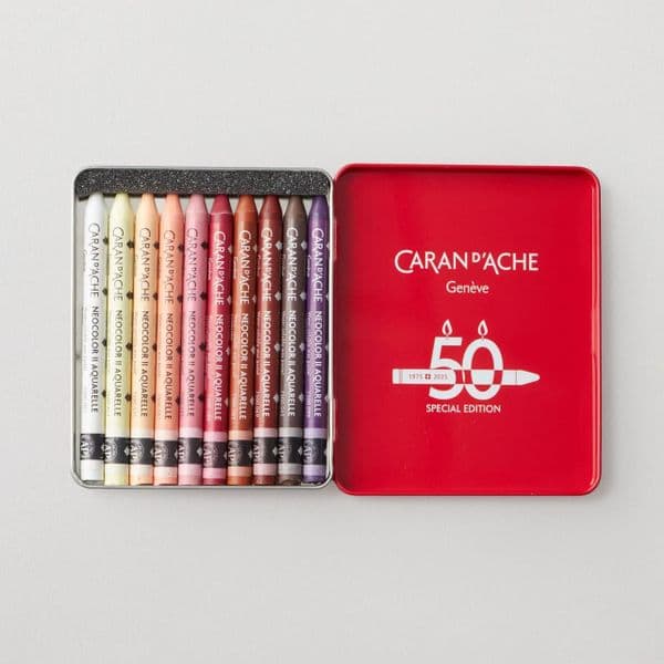 Caran D'Ache Neocolor II Water Soluble Crayon Set of 10 Special Edition : Portrait