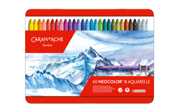 Caran D'Ache Neocolor II Water Soluble Crayon Set of 40