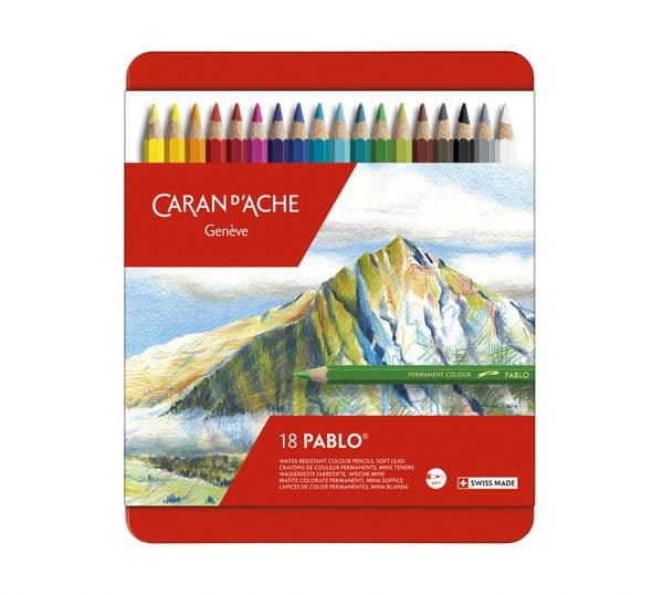 Caran D'Ache Pablo Permanent Pencils Set of 18