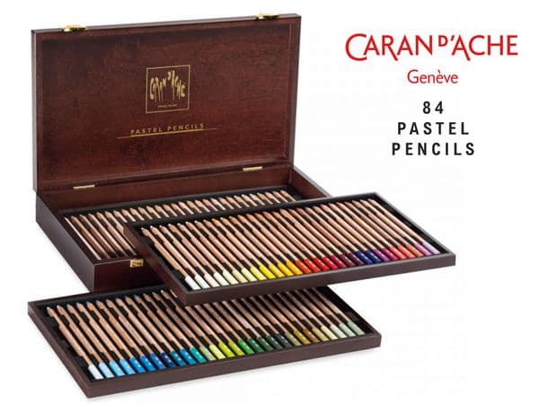 Caran D'Ache Pastel Pencil Wooden Box Set of 84