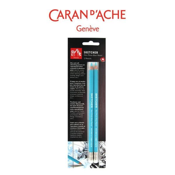Caran D'Ache Sketcher Non Photo Blue Pencil set of 2