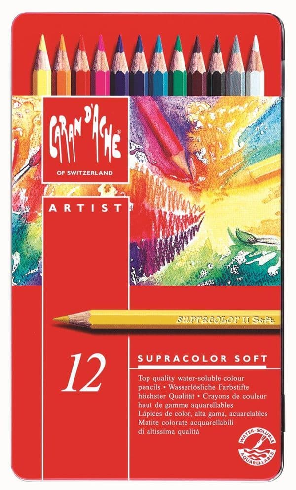 Caran D'Ache Supracolor Watercolour Pencils Set of  12