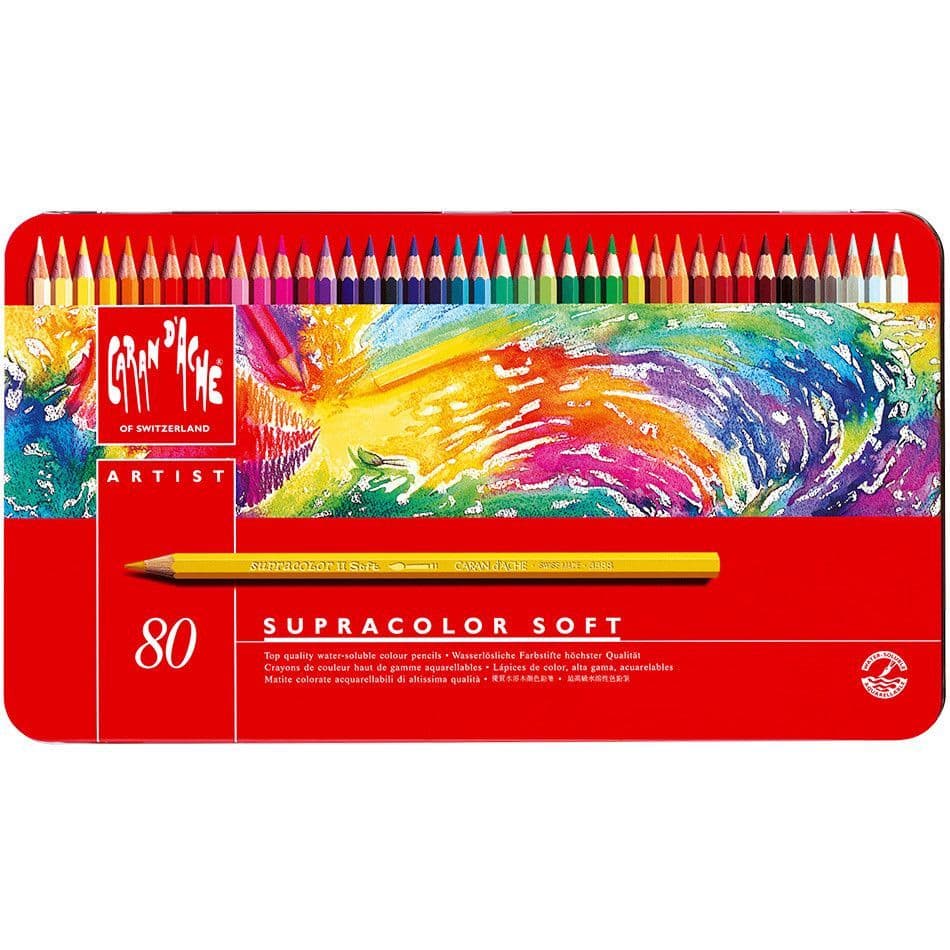 Caran D Ache Supracolor Watercolour Pencils Set of 80 Caran D Ache Supracolor Watercolour Pencils Set of 80