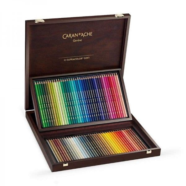 Caran D'ache Supracolour 80 Pencil Wooden Box Set