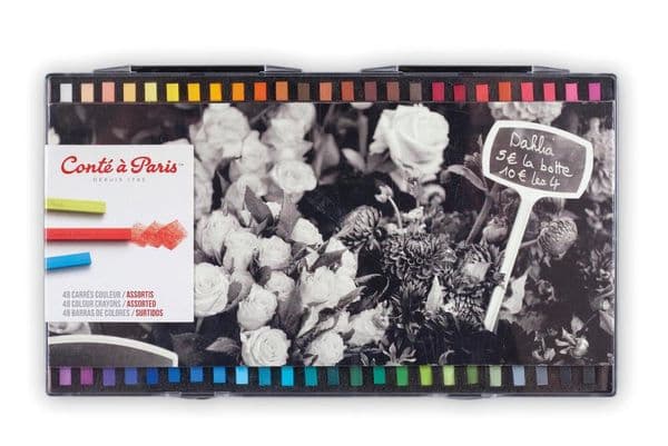 Conte Carres Crayons 48 Assorted Colours