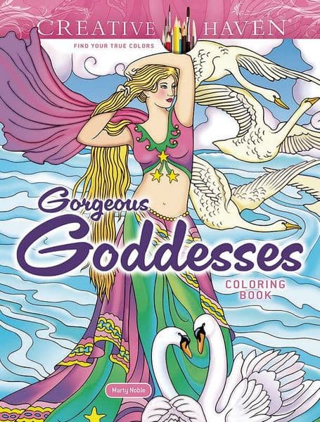 Creative Haven Gorgeous Goddesses Coloring Book