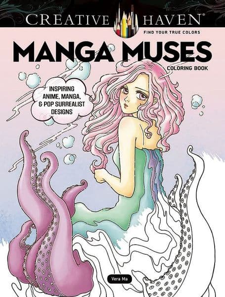 Creative Haven Manga Muses Coloring Book