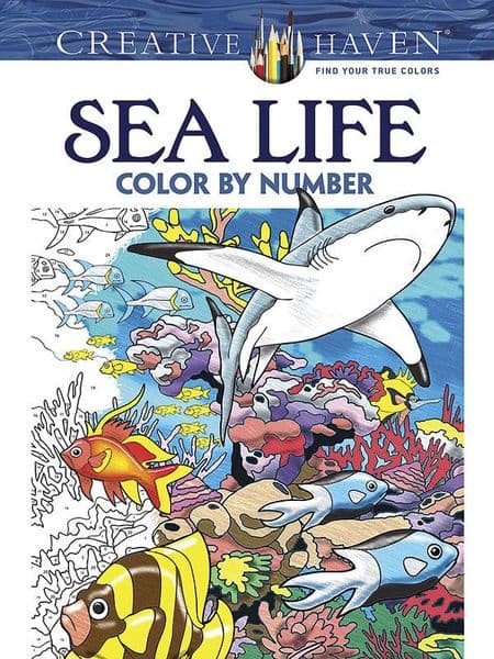 Creative Haven Sea Life Color by Number Coloring Book