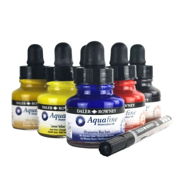 Daler Rowney Aquafine Introduction Ink Set