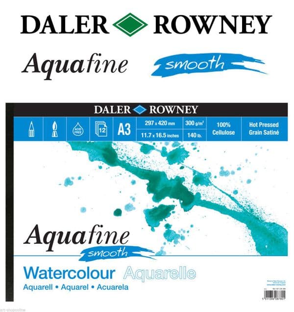Daler Rowney Aquafine Watercolour Pad Smooth