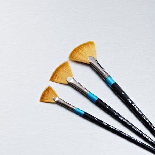 Daler Rowney Aquafine Watercolour Synthetic Fan Blender Brushes