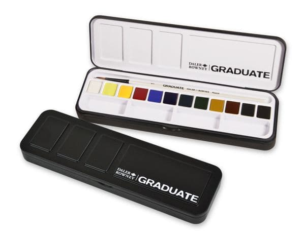 Daler Rowney Graduate Watercolour Set 12 half pans