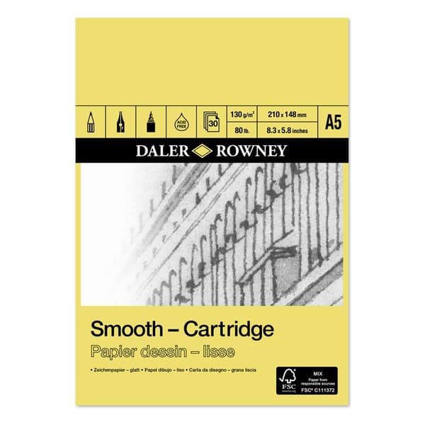Daler Rowney Smooth Cartridge Pad 130 gsm