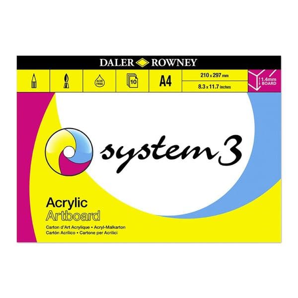 Daler Rowney System 3 Acrylic Artboard Pad