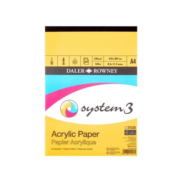 Daler Rowney System 3 Acrylic Painting Pad A4