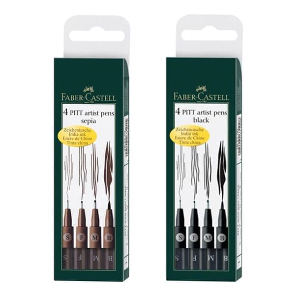 Faber-Castell 4 Set PITT Artist Pens