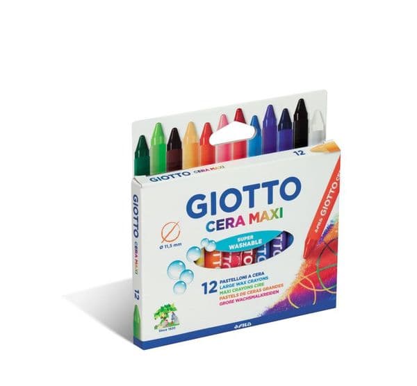 Giotto Cera Maxi 12 Wax Crayons
