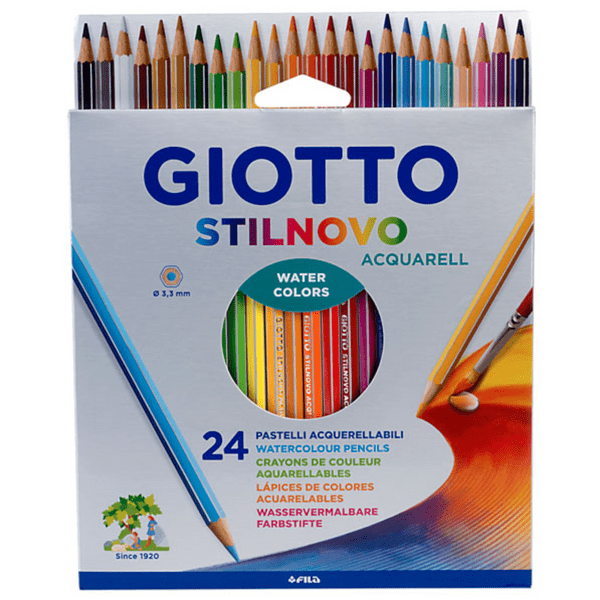 Giotto Stilnovo Acquarell Watercolour Pencils Pack of 24