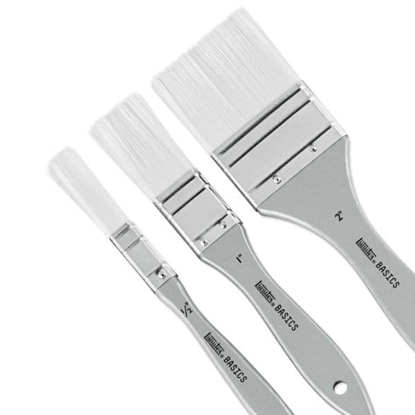 Liquitex Basics Synthetic Acrylic Brushes Pack of 3
