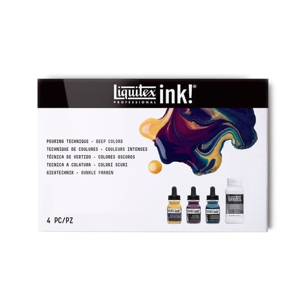 Liquitex Professional Acrylic Ink Pouring Technique Deep Colours Set