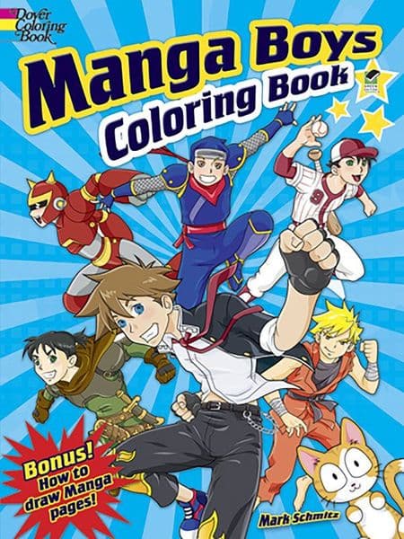 Manga Boys Coloring Book