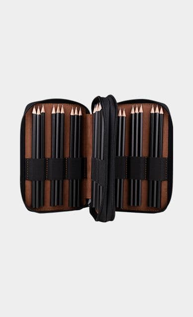 PanArt Linen Fabric 48 Pencil Case