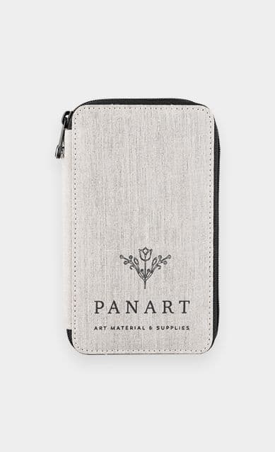 PanArt Linen Fabric 48 Pencil Case