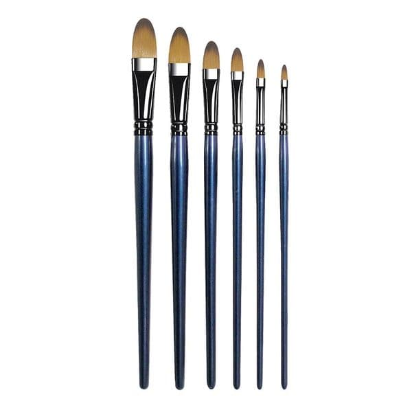 Pro Arte MasterTouch Aquamarine FILBERT Watercolour/Gouache Brush Pack