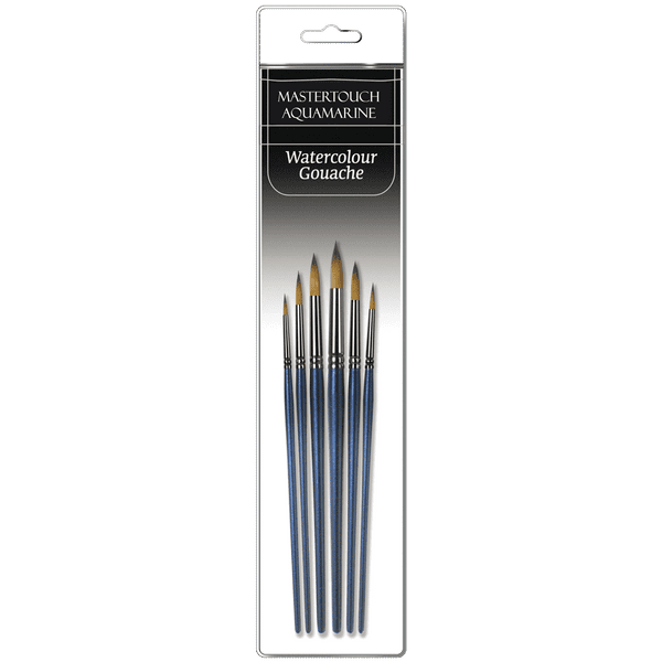 Pro Arte MasterTouch Aquamarine ROUND Watercolour/Gouache Brush Pack
